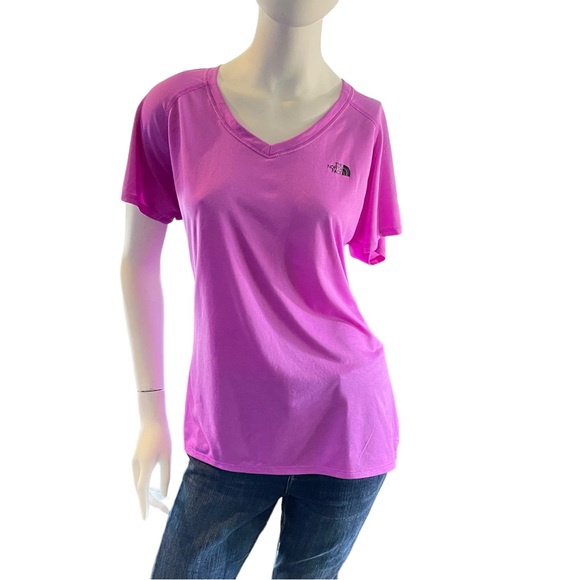 The North Face Top Womens X Large V Neck Short Sleeve Tee Shirt Active - Picture 4 of 6